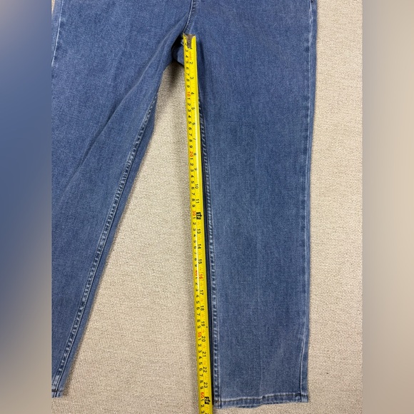 Soft Surroundings Denim Pull on Slim Leg Jeans Blue Size PM Petite Medium - Picture 6 of 6
